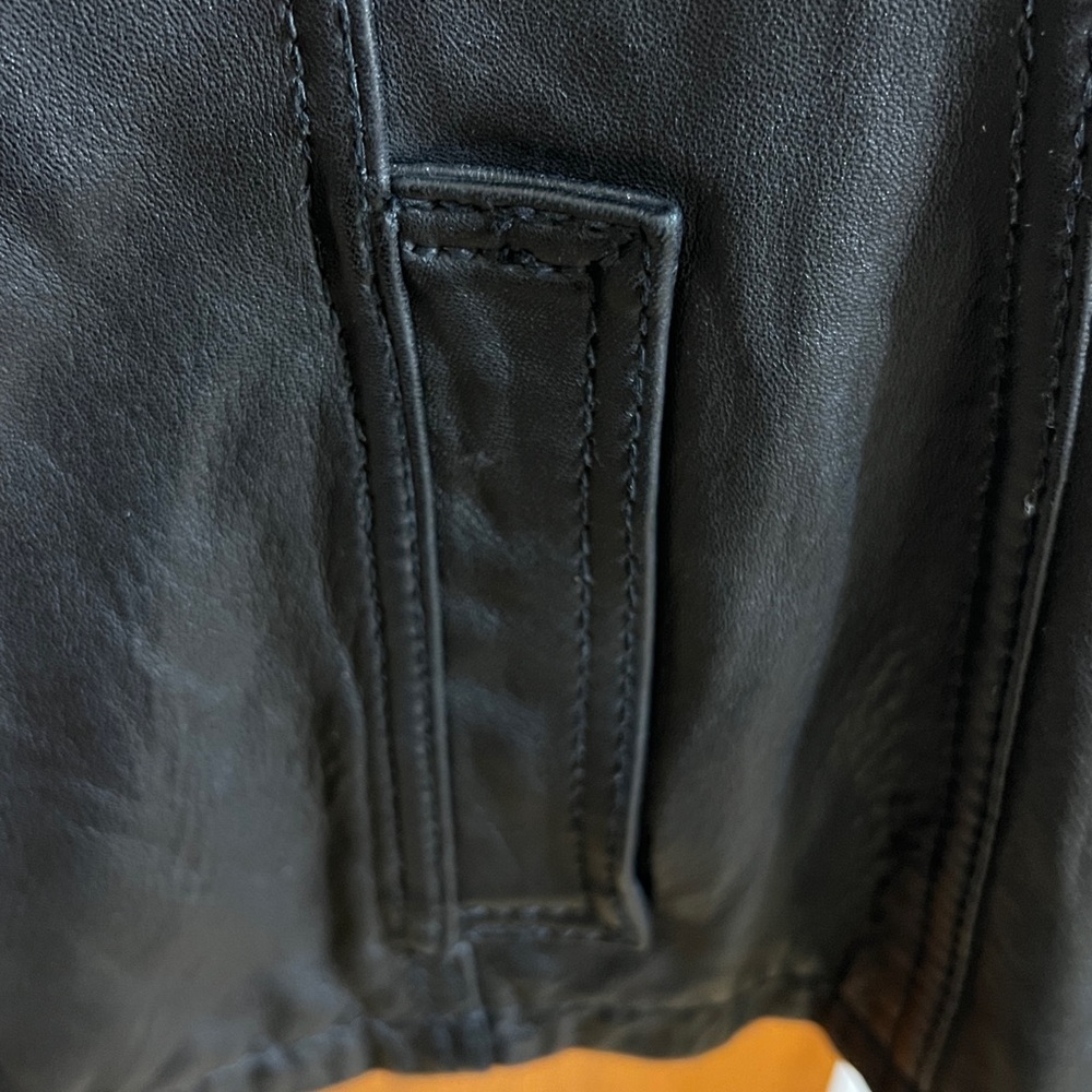 Michael Kors genuine leather moto jacket - Picture 4 of 8